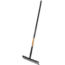 Грабли стальные 400х1400 мм, 12 зубьев, деревянный черенок 2581 FINLAND  (2581) 