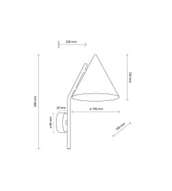 Светильник настенный 11088 CONO BROWN