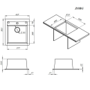 Мойка ZORG Como 46 черный опал (Como 46 BLACK) 