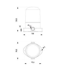 Светильник для бани керамика/стекло прямой IP54 E27 max 60Вт ЭРА НББ 02-60-001 