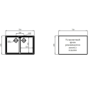 Мойка кухонная кварцевая Marblan DUAS серебро