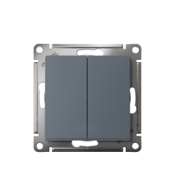 Переключатель 2-клавишный, перекрестный, 2 x сх. 7, 10АХ, механизм, Грифель ATN000773 SE AtlasDesign
