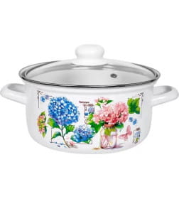 Кастрюля 4,5 л Букет гортензий, С-1515 САП2/4ЭК