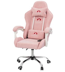 Вибромассажное кресло Calviano ASTI ULTIMATO pink fabric