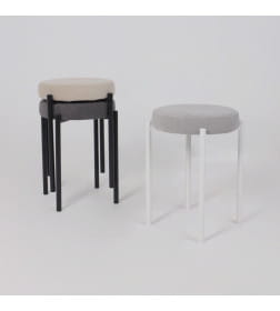 Табурет BOB, b03 CREAM LUX\черный 126497