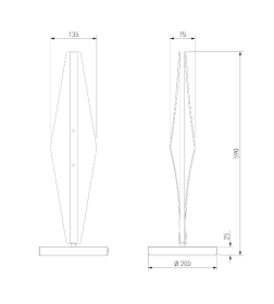 Светильник настольный светодиодный со стеклянным плафоном 308052 LED латунь