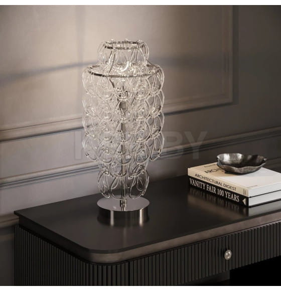 Светильник настольный с фигурным стеклом 1_380 (a071580) 