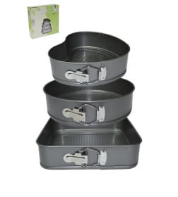 Набор форм для выпечки (3 пр.) 22/24/26 см, 50713 сталь