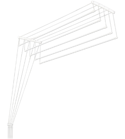 Сушилка для белья потолочная Comfort Alumin Group алюминиевая 2,3м 5 прутьев