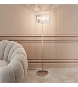 Светильник напольный с хрусталем 109011 хром