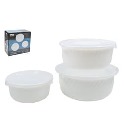 Набор салатников (3пр.) Lavenir  550/950/1350 мл, 13/16/18 см, 5,5/6,5/7,5" XMW-3T WHITE