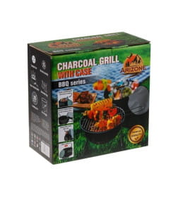 Гриль угольный в чехле, 26.5x24 см, BBQ, ARIZONE