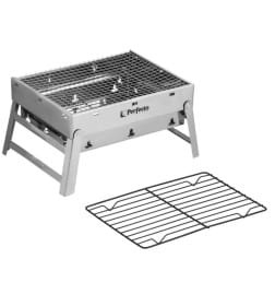Мангал-барбекю складной с решеткой, 35х27х20 см, нержавеющая сталь, PERFECTO LINEA