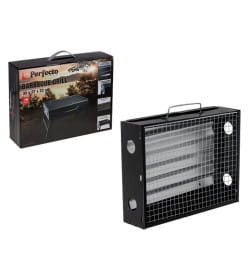 Мангал-барбекю складной с решеткой, 35х27х23 см, сталь, PERFECTO LINEA