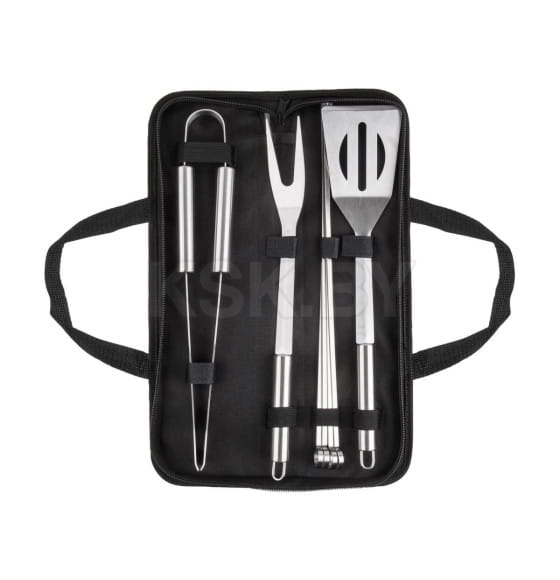 Набор для барбекю 7 в 1, PERFECTO LINEA (В набор входит: вилка для мяса, щипцы, лопатка, 4 плоских шампура.) (47-111441) 