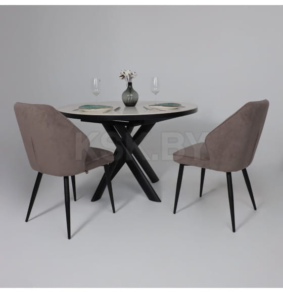 Стул MICHAEL-R1 360, b05 LATTE LUX\черный (127413) 