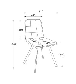 Стул Rafael M-R 360, b05 LATTE LUX\черный