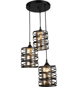 Cветильник SX-N-8866/3 BK+SG