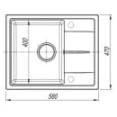 Мойка кухонная ARFEKA ALEXIA 58 WET GRAPHITE (ALEXIA 58 WET GRAPHITE) 