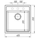 Мойка кухонная ARFEKA DALAGO 47 WET GRAPHITE (DALAGO 47 WET GRAPHITE) 