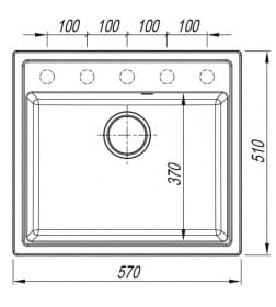 Мойка кухонная ARFEKA DALAGO 57 SHADOW GREY