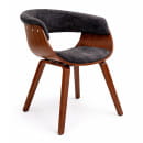 Кресло барное MODY, велюр, темно-серый Fabb 16/орех (124496) 