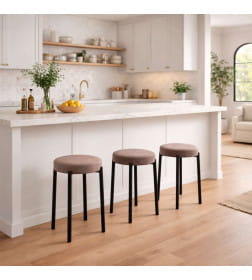 Табурет BOB, b05 LATTE LUX\черный