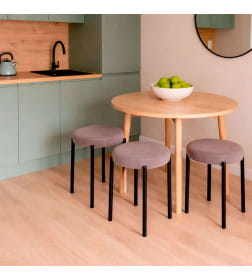 Табурет BOB, b05 LATTE LUX\черный