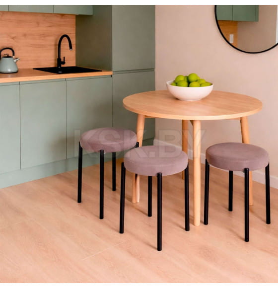 Табурет BOB, b05 LATTE LUX\черный (129332) 