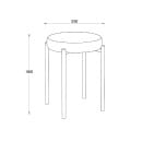 Табурет BOB, b05 LATTE LUX\черный (129332) 