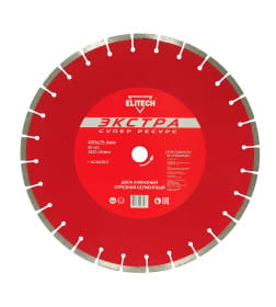 Алмазный круг  400х25,4 мм "Экстра"  (асфальт / сегментный), ELITECH