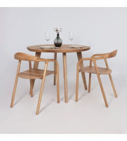 Стол НЕМО, d100*75 дуб натуральный/дуб натуральный (ПР-4 DSW (Т37) (03) КС-60 массив)