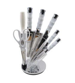 Набор ножей (7 пр.) 112870 с подставкой нерж. сталь, терм. резина, пластик