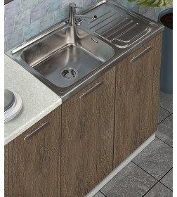 Шкаф под мойку дуб экспресив бронзовый-серый Артём-Мебель СН-114.22