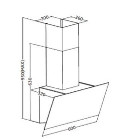 Вытяжка кухонная ZORG ALMA 1080 60 S черная