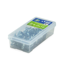 Саморез с п/ш, сверло 4.2х16 RAL7016 (упак/100шт)