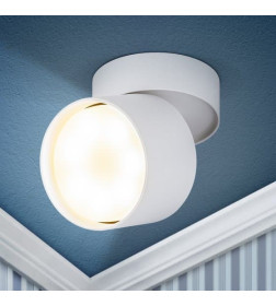 Светильник настенно-потолочный спот под лампу GX53 белый ЭРА OL12 GX53 SWH