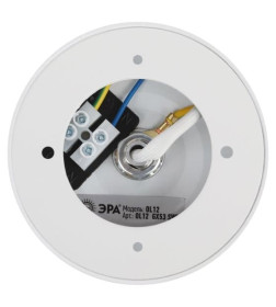 Светильник настенно-потолочный спот под лампу GX53 белый ЭРА OL12 GX53 SWH