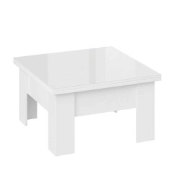 Стол журнальный трансформер Glance тип 1 Белый/Стекло белый глянец