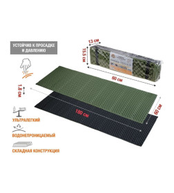 Коврик туристический складной, Coyote, ARIZONE