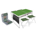 Набор складной стол влагостойкий и 4 стула, NIKA (Складной стол влагостойкий + 4 стула) (ССТ-К3) 