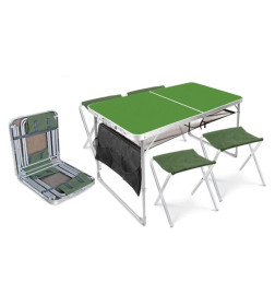 Набор складной стол влагостойкий и 4 стула, NIKA (Складной стол влагостойкий + 4 стула)