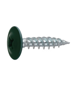 Саморез 4.2х19 мм с п/ш, цинк, острый, RAL 6005 (150 шт в пласт. конт.) STARFIX (цвет зеленый мох)
