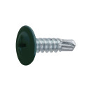 Саморез 4.2х19 мм с п/ш, цинк, со сверлом, RAL 6005 (150 шт в пласт. конт.) STARFIX (цвет зелёный мох) (SMP1-18343-150) 