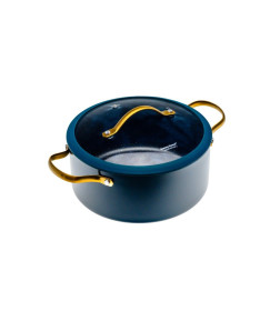 Кастрюля алюминиевая с антипригарным покрытием с крышкой 3,6 л/22*10 см (арт. C005-22, код 282043)