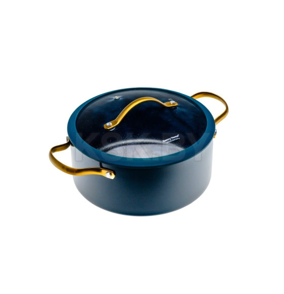 Кастрюля алюминиевая с антипригарным покрытием с крышкой 3,6 л/22*10 см (арт. C005-22, код 282043) (C005-22) 