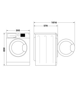 Стирально-сушильная машина Whirlpool FFWDB 864489 SV EE
