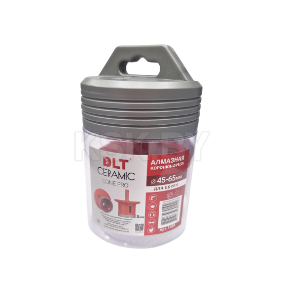 Алмазная коронка-фреза DLT CERAMIC CONE PRO, 45-65мм, (для дрели) (1489) 