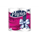 Бумага туалетная  PAPIA  белая (3 слоя) 4рул.