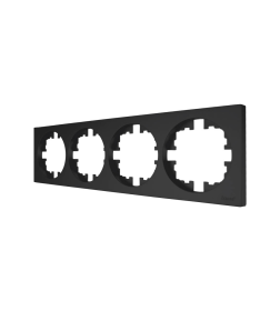 Рамка 4-ая б/вст чёрный бархат OSEN Lezard 743-4200-149